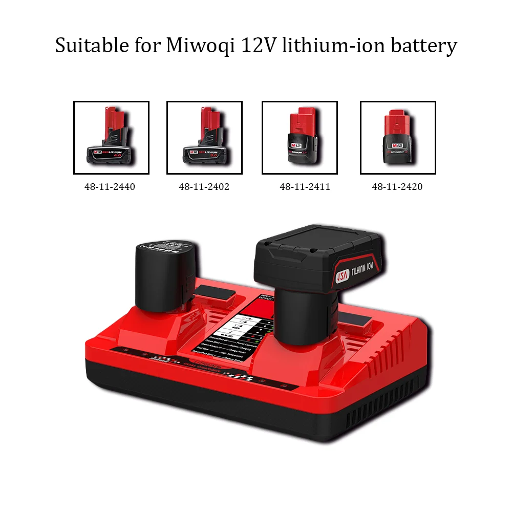 Tools batteria 12v Charger 2A 3A Li-ion Charger For milwaukee m12 12V bater&iacute;a RechargeableLithium lon Power Tool Drill Battery battery charger