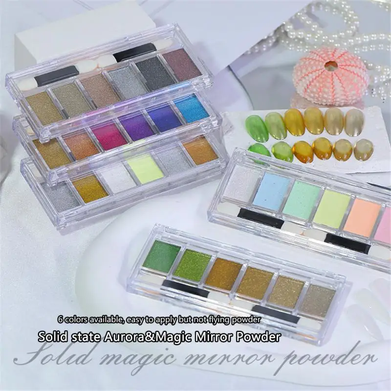 슈퍼 파인 미러 파우더 세트, 네일 아트 글리터 샴페인 골드 미러 밀가루, 쉬운..