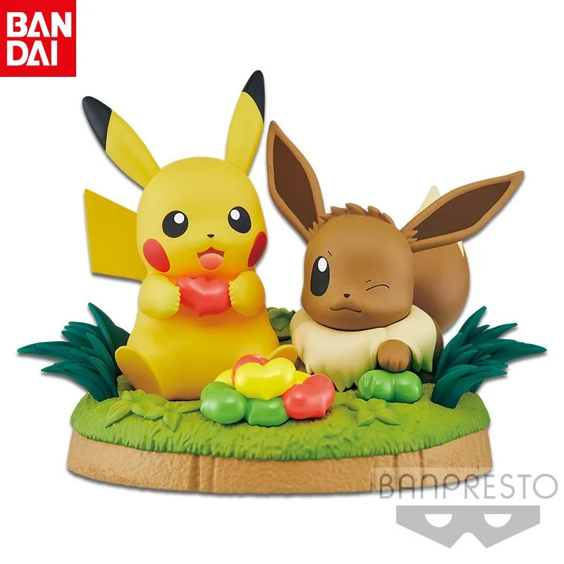 

Genuine Spot BANDAI Pokemon Charizard Psyduck Slowpoke Pikachu Eevee Gengar Model Anime FiguresKids Toy Christmas Gifts