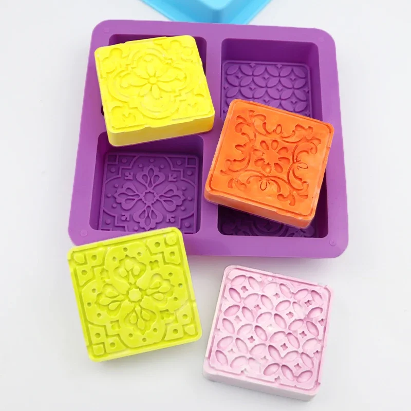 Rectangle Silicone Soap Molds Soap Making Supplies Sea Wave DIY Moulds