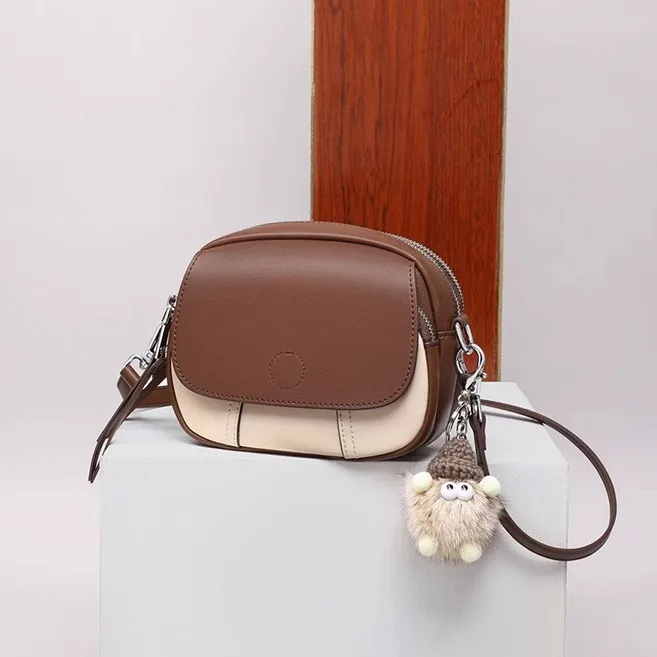 2024 new niche design crossbody bag mini small round bag hand bill shoulder women's bag