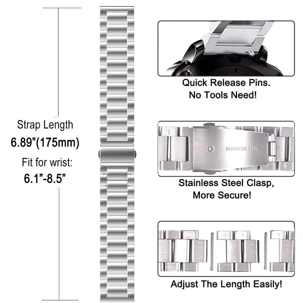 Universal Metal Strap - Adjustable and Comfortable Watch Bracelet