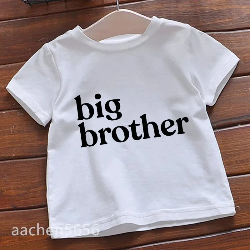 Big Brother Big Sister Kids Summer Girls & Boys Funny Tshirt Children Print T-shirt Fashion Casual Baby White Clothes 2