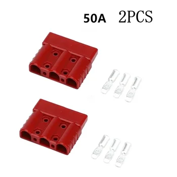 50A สําหรับ Anderson สไตล์ปลั๊ก DC Power Solar Caravan ซ็อกเก็ตรถจักรยานยนต์แบตเตอรี่ชาร์จอะแดปเตอร์อุปกรณ์เสริม 12