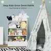 4-Tier Storage Bookcase, Kids Bookshelf, Large Wooden Open Book Shelf, Floor Standing Toy Organizer and Storage Cabinet 1