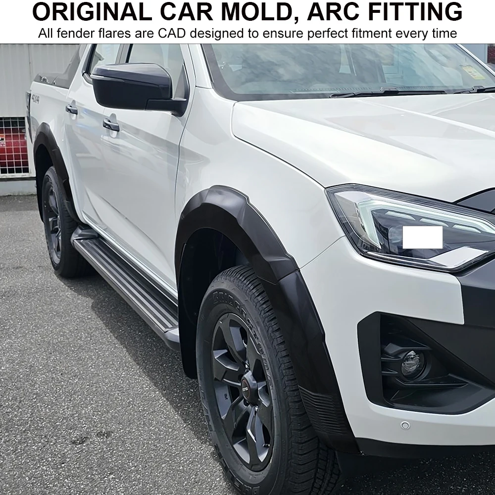 이즈즈 D-맥스 Dmax 2024 2025 2026용 OEM 펜더 플레어 휠 아치 머드가드 글로시 블랙 오프로드 더블캡 픽업 자동차 액세서리