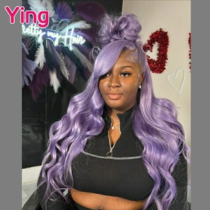 Ying Hair Mermaid Purple Remy 13x4 Lace Frontal Wig PrePlucked Body Wave Brazilian #613 Blonde 13x6 Lace Front Human Hair Wigs