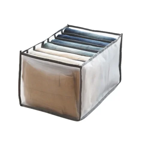 

3PCS Large Clothing Storage Box A Foldable 7-Compartment Large-Capacity Jeans T-Shirt Storage Box For Storing Jeans And T-Shirts