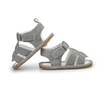 KIDSUN Summer Baby Sandales Shoes Toddler Girl Boy Canvas Sandals Non-Slip First Walker Crib Shoes For 0-18 3