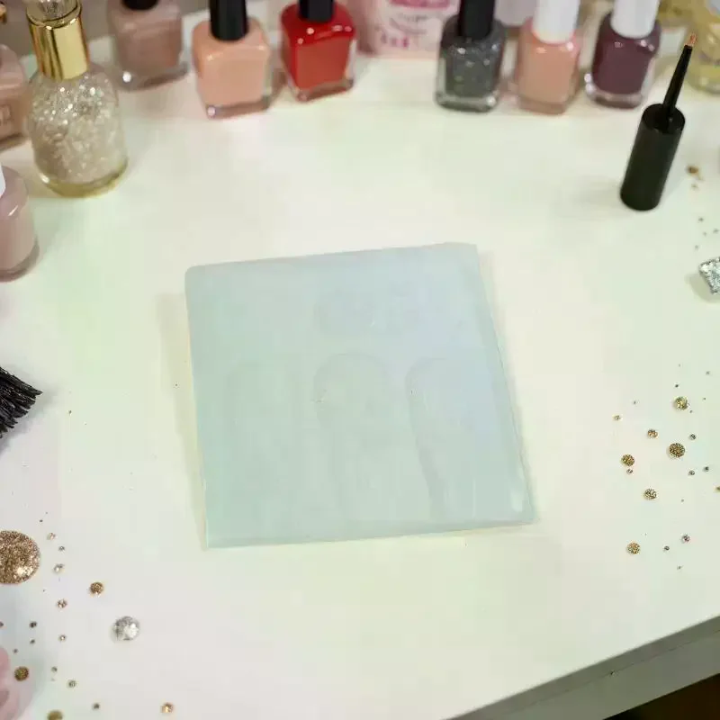 3D Flower Relief Silicone Nail Mold Candle Holder Rose Transparent Nails Templates DIY Nail Art Decoration Manicure Design Tools