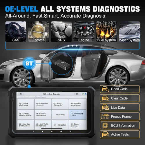 XTOOL 진단 도구, 안드로이드 IOS 블루투스 스캐너, 활성 테스트, 전체 시스템 21 특수 기능, CAN FD 기능, A30M OBD2 4