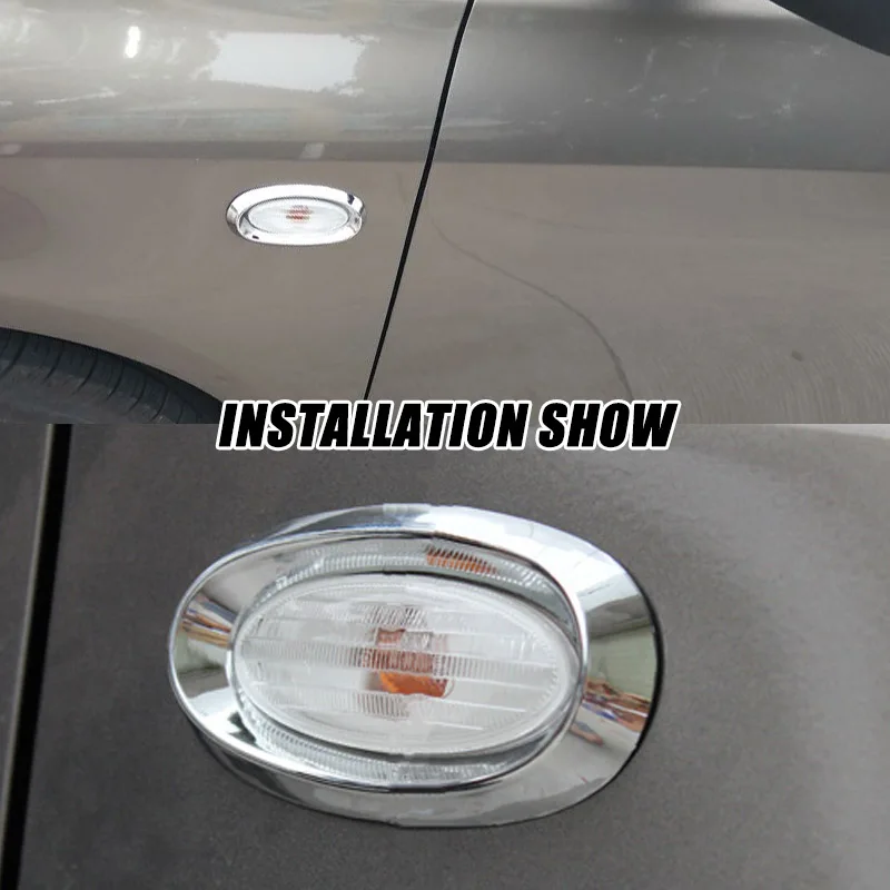 Turn Signal Lamp Side Light Chrome Cover Trim Nissan Qashqai Dualis J10 2010 2011 2012 2013 Bezel Car Styling Decoration Car Headlight Cover Car Headlamp Cover Car Fog Light Cover