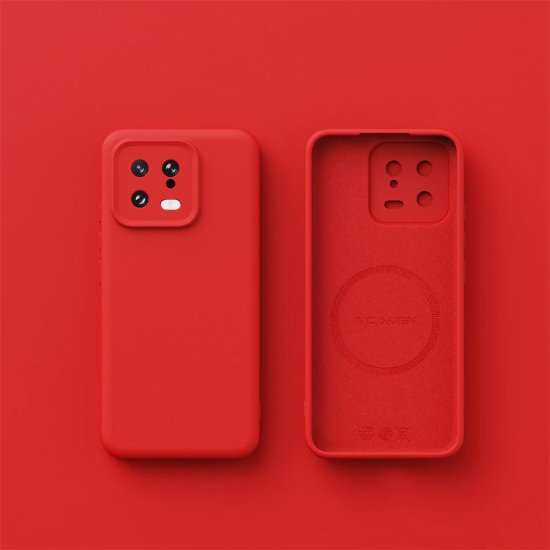 Wireless Charging Soft Liquid Silicone Magnetic Phone Case - Slim Skin Protection Cover
