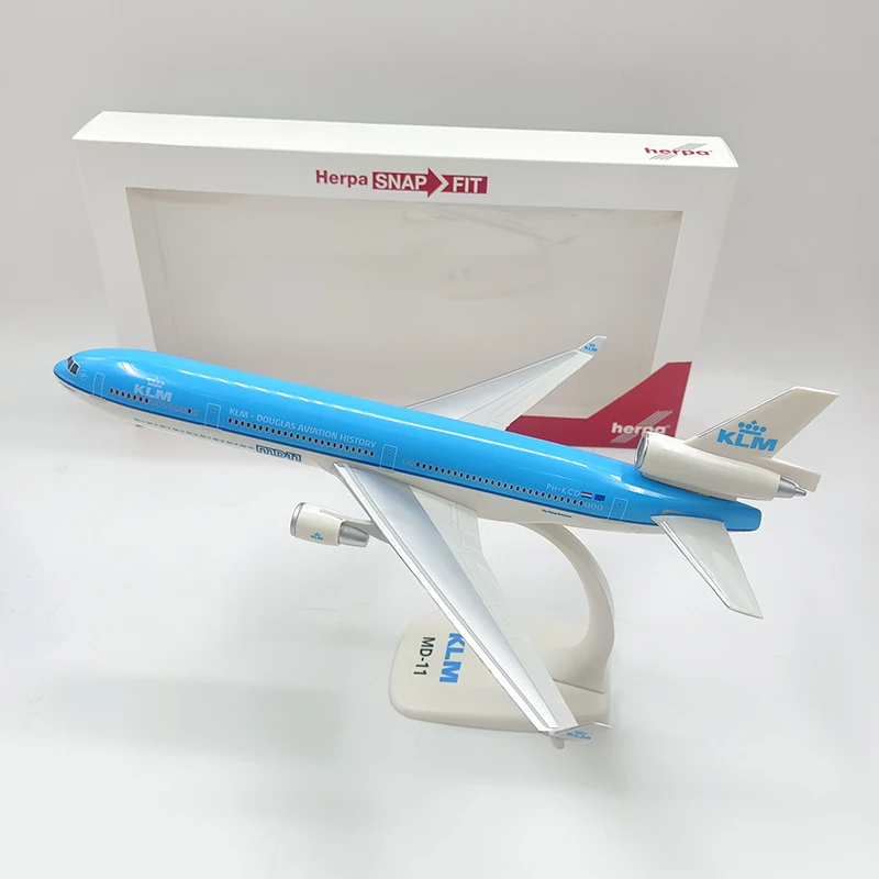 MD-11 항공 ABS 플라스틱 비행기 모형 장난감, 수집용 비행기 모형 장난감, KLM MD11, 1:200 체중계