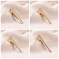 1PC Tie Clip For Men Cufflinks Man Shirt Minimalist Wedding Men's Tie Clips Gold Plated Tie Pin Cuffs Men Gift Business Party 3
