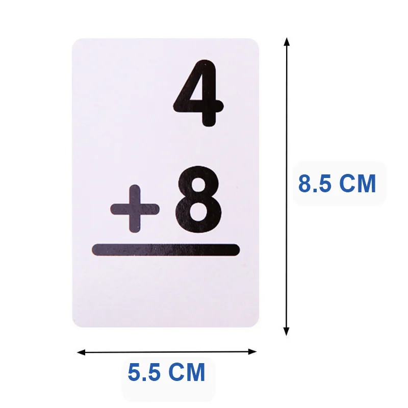 36 Pcs Math Flashcards Arithmetic Cards of Addition Subtraction Multiplication Division Kids Ages 4-8 Maths Learning Pocket Card 3