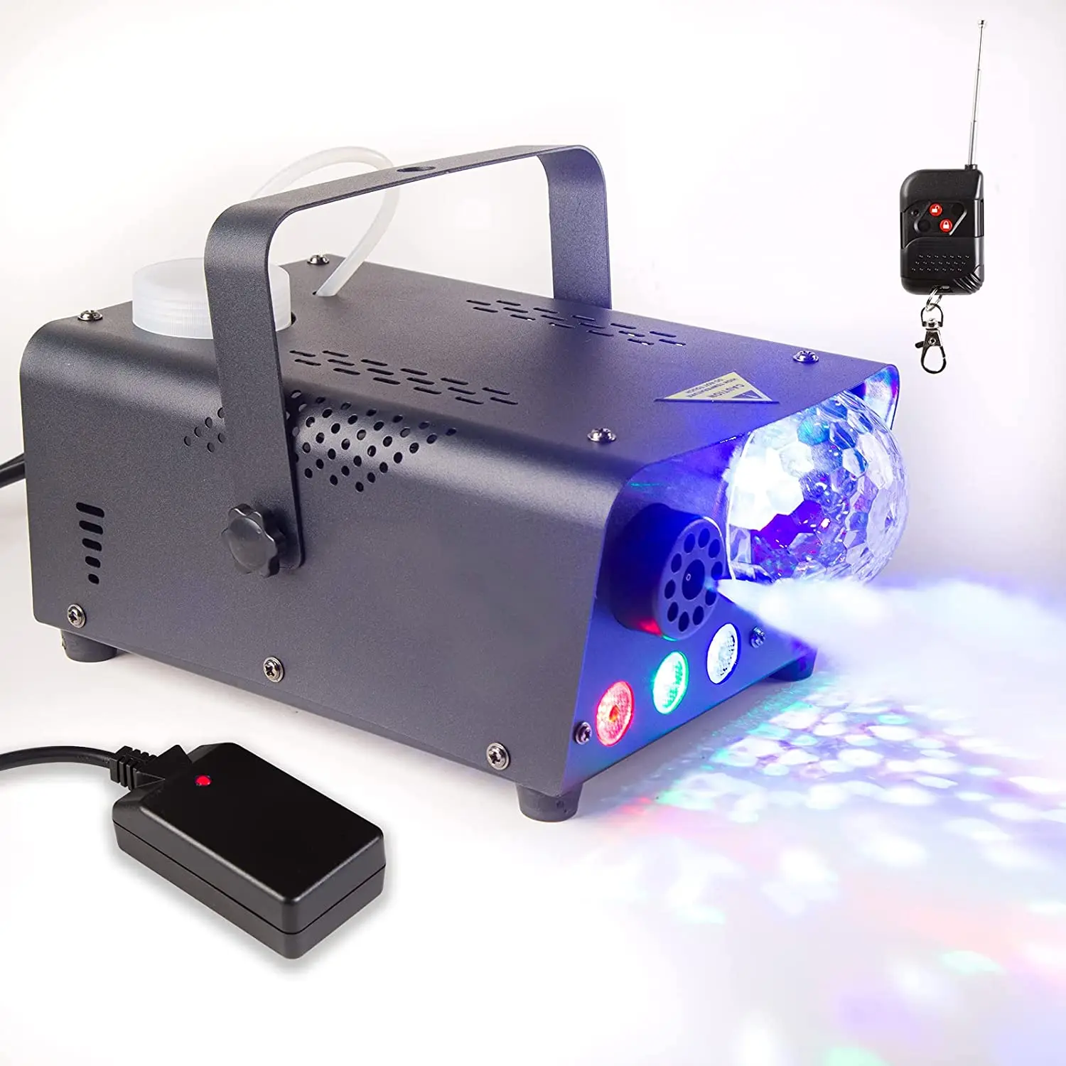 New Design 500W DJ Party RGB LED Fog Machine With Mini Magic Ball 3in1 Remote Control for Halloween Christmas Recommened