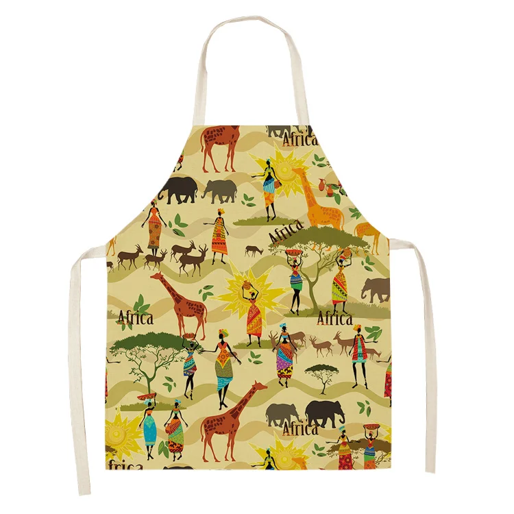 African Style Kitchen Aprons For Women Cotton Linen Pinafore Bibs Household Cleaning Home Cooking Apron 53*65Cm Wql0196 13 African Style Kitchen Aprons For Women Cotton Linen Pinafore Bibs Household Cleaning Home Cooking Apron 53*65Cm Wql0196
