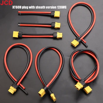 Se8a445b112c9456ea2feb94469e72464T.jpg JCD XT60 – jeu de connecteurs mâles et femelles, avec isolation en Silicone, câble d'extension de batterie 12awg pour Batteries RC Lipo et Drone