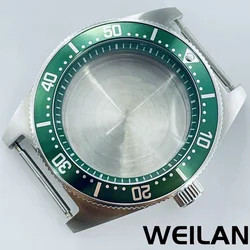 Silver Stainless Steel Watch Case with Multi - Colored Ring Options (Green)