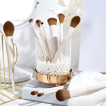 Set di 14 Pennelli per Trucco Sintetici per Fondotinta, Cipria, Contouring, Ombretto, Eyeliner, Sfumature e Illuminanti