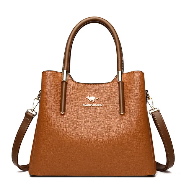

Top-Handle High Quality Shoulder Bag Women Leather Handbag Casual Crossbody Bags for Ladies Luxury Designer Tote