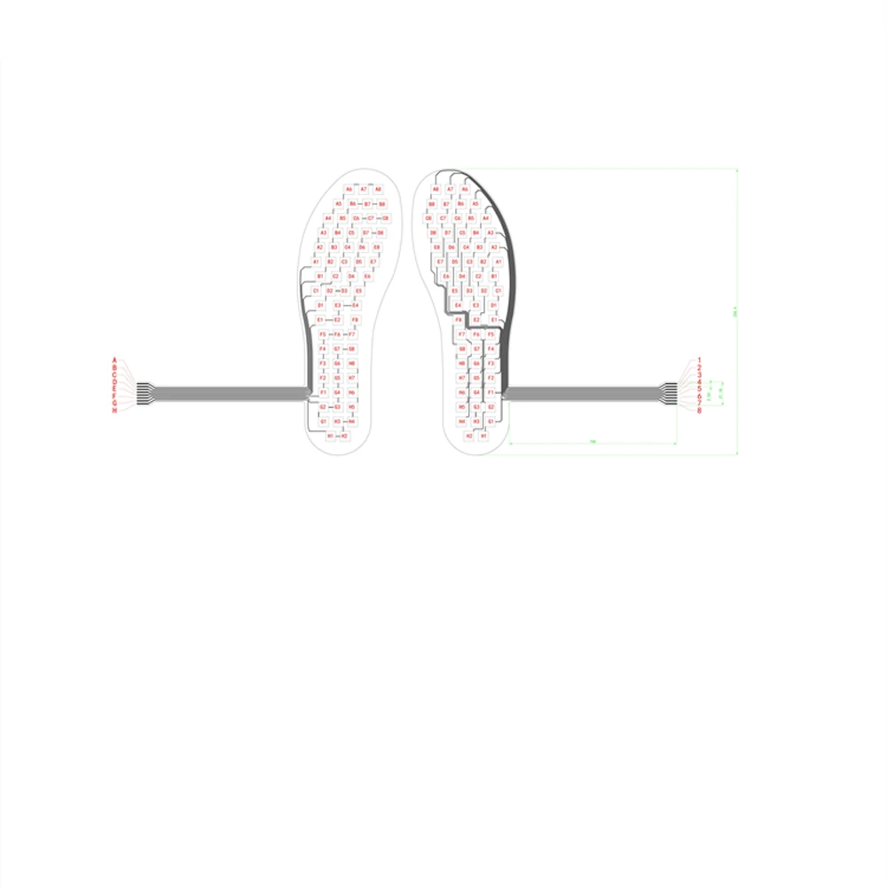Taidacent Thin Film Matrix Feet Flexible Pressure Sensor Pad Foot Pressure Measurement Insole Pressure Insoles