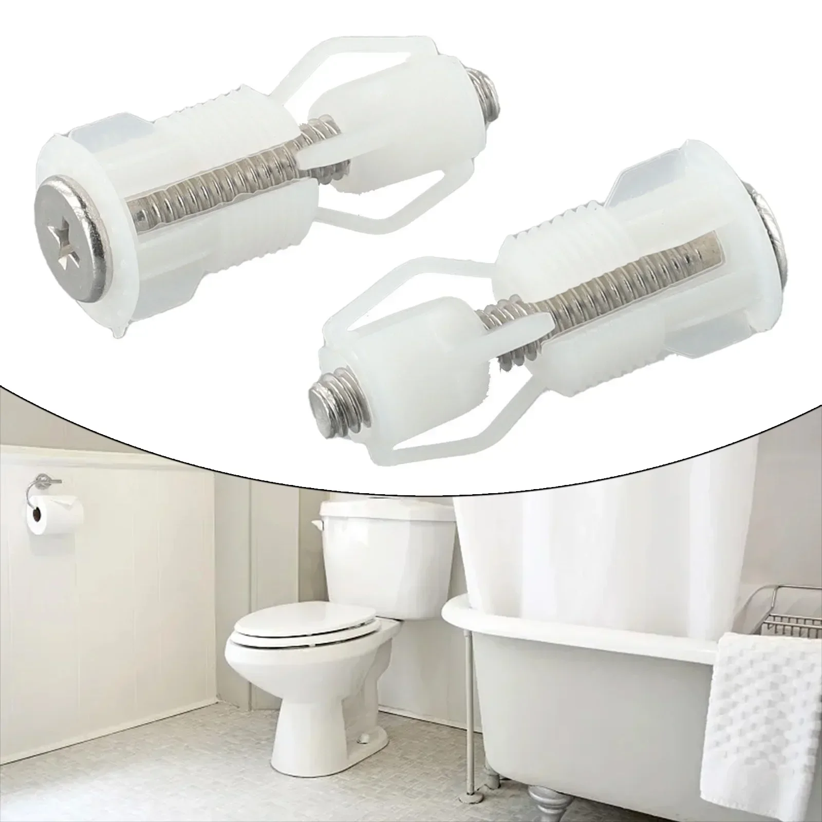 2pcs Top Fix Toilet Cover Seat Screw Set Nut Pan Fixing WC Blind Hole Fitting Kit Bathroom Seat Pan Hinges