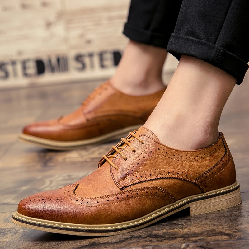 Casual British Men Shoes High Quality Leather Shoe Men - New Luxury - Aliexpress