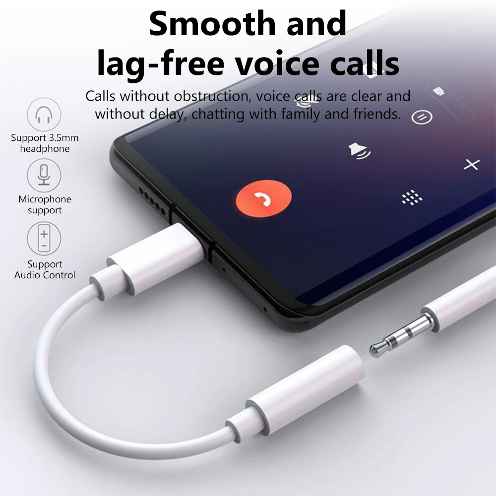 รูปสินค้า อะแดปเตอร์ USB-C เป็น 3.5 มม. แปลงหูฟังมือถือ