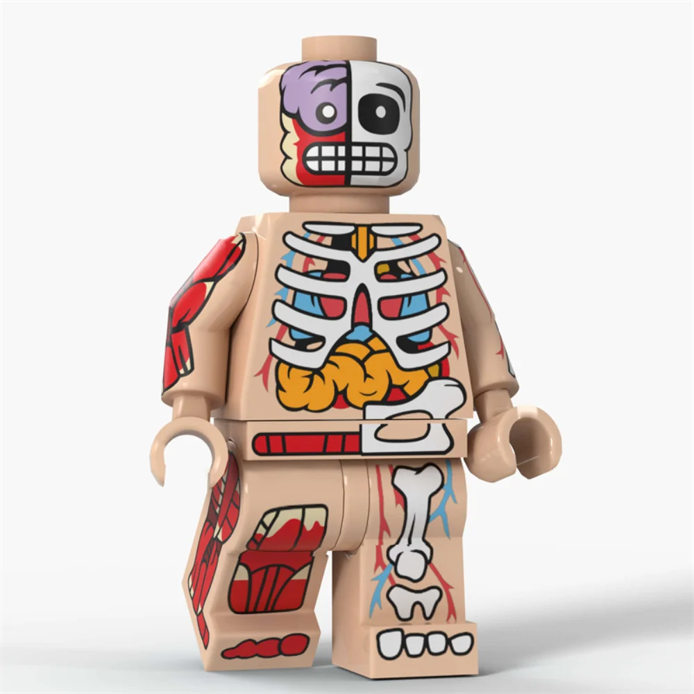 Children's Building Blocks Toy Mini Figure Humanoid Dolls Cartoon Character Birthday Gift Educational Playset for Kids - 4
