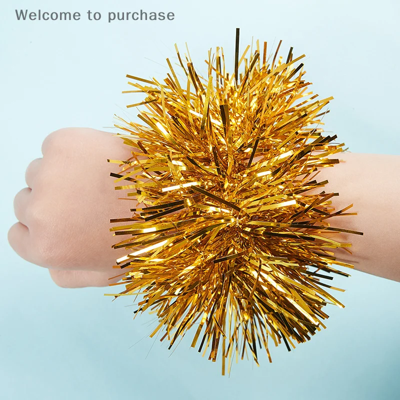 2Pcs 7 Styles Cheering Flower Ball Performance Dance Wrist Flower Sports Games Bracelet Apply To Sports Game Pompoms