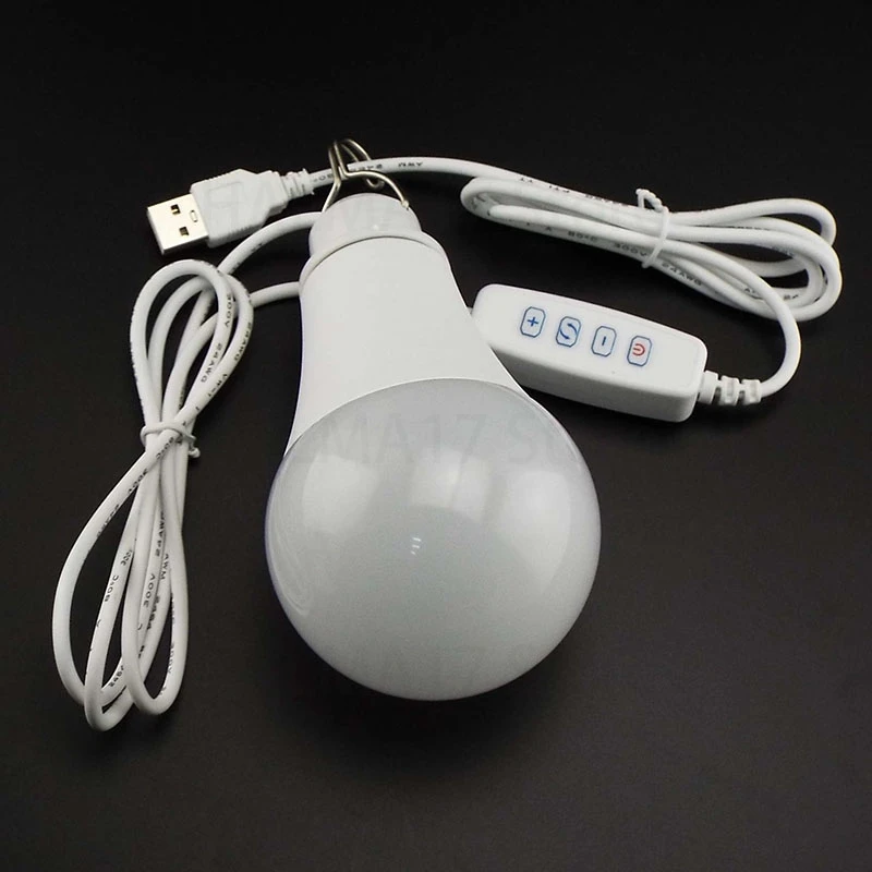 5V 3W 10W USB LED Bulb Lights Reading Night Lamps wall hanging Dimming adjustable for Camping Home Bulbs light Ball J17