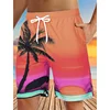 Coconut Tree Pattern Beach Shorts For Men Colorful 3D Printed Swim Trunks Summer Surf Board Shorts Loose Short Pants Streetwear 5