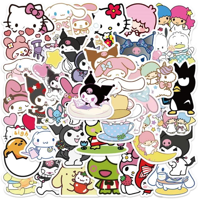 50pcs Sanrio Stickers Hello Kitty Kuromi My Melody Sticker Kawaii Sticker  Pack Laptop Skin Toys for Girls Cute Anime Stickers - Realistic Reborn  Dolls for Sale