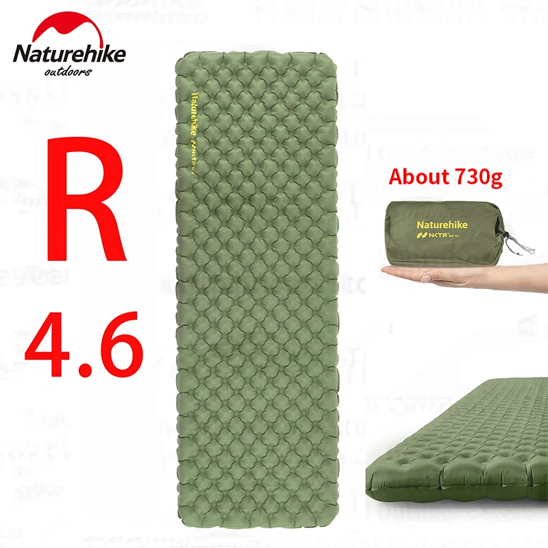 Naturehike R4.6 Ultralight Inflatable Mat Tent Pad Moisture-proof Cushion Travel Outdoor Camping Mattress Portable Air Cushion
