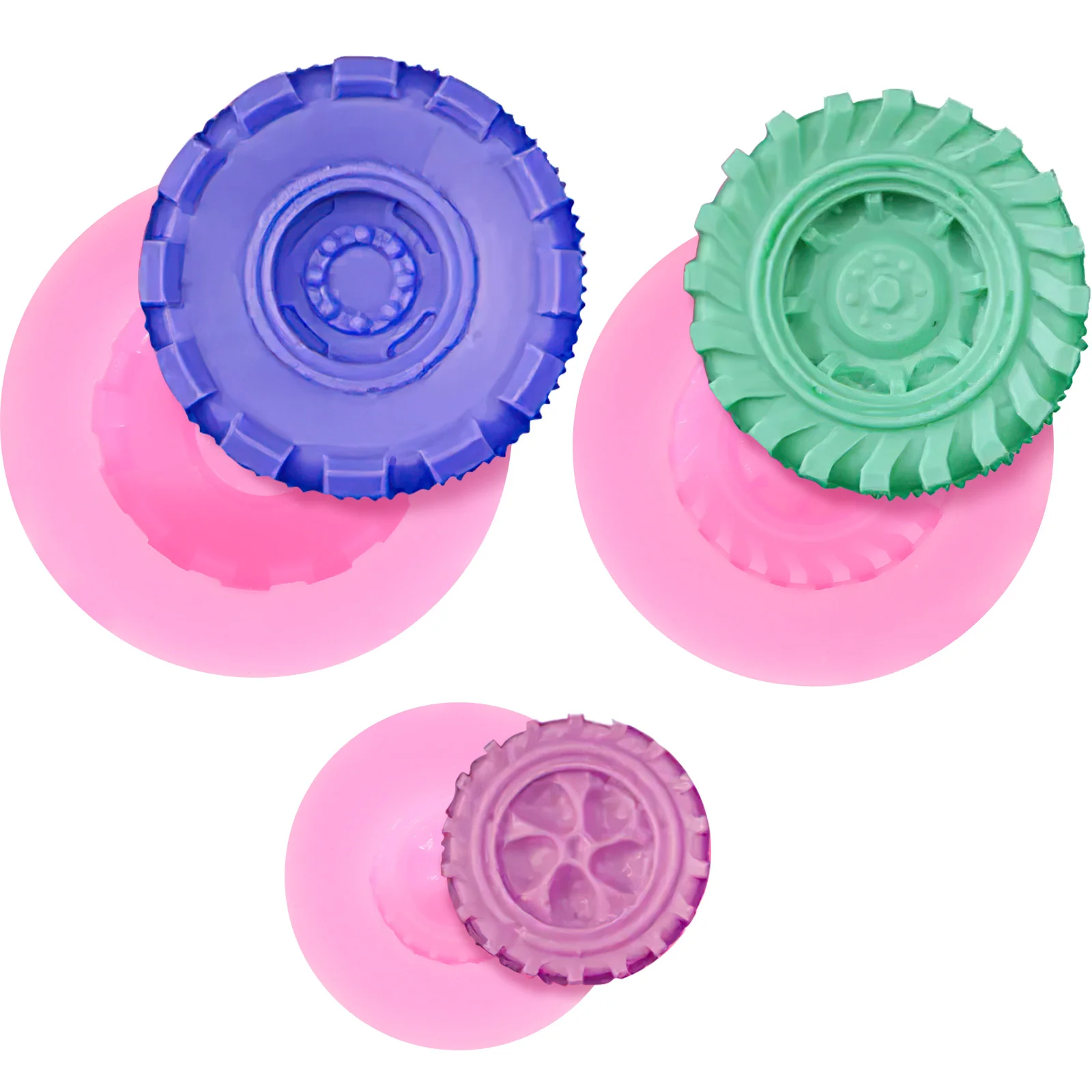 

3pcs Baking Mold Tire Shaped Mold Cake Mold Desserts Mold DIY Silicone Molds