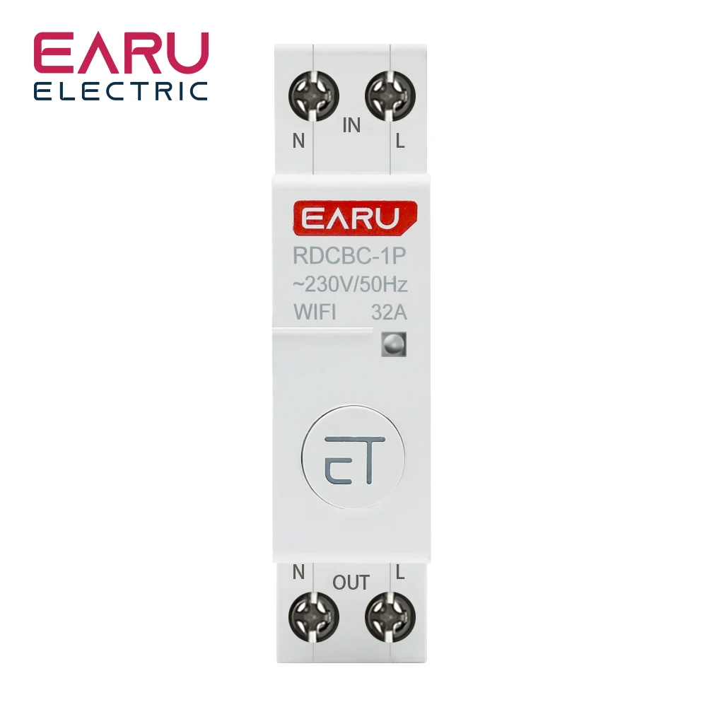 1P+N Din Rail WIFI Circuit Breaker Smart Timer Switch Relay Remote Control By e
