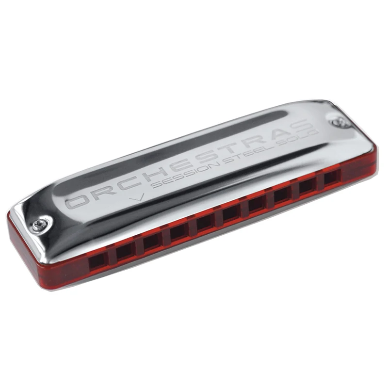 

Seydel-Blues Diatonic Harmonica, 10 Holes, Seydel Session Steel Solo Harp, Key C, Stainless Steel Cover, ABS Comb, Germany