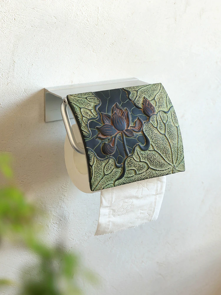 

New Chinese Style Bathroom Toilet Roll Stand Creative Personality Toilet Toilet Kitchen Waterproof Towel Rack Toilet Paper Box