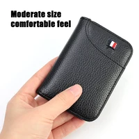 Portefeuille souple Super mince Portable en cuir PU, Mini portefeuille pour cartes de crédit, porte-cartes pour hommes, petits portefeuilles courts et fins 6
