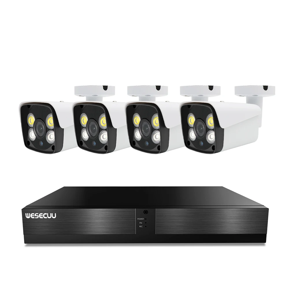 WESECUU home security video recorder surveillance ip system poe camera cctv system camera security camera