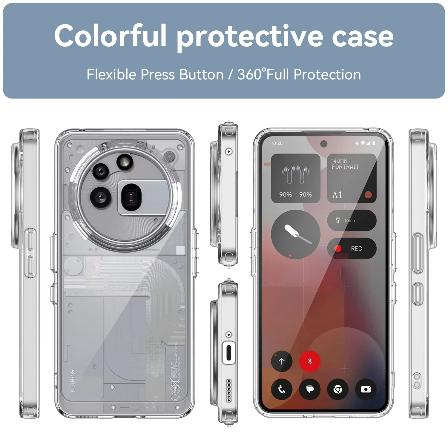 Transparent Colorful TPU Protective Phone Case - Clear Coque Shell s