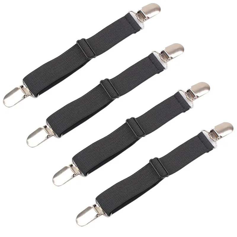 4Pcs Grippers Suspender Cord Hook Loop Clasps Adjustable Bed Sheet  Smoothers Bed Sheet Straps Bed Sheet Corner Holder 25 - AliExpress