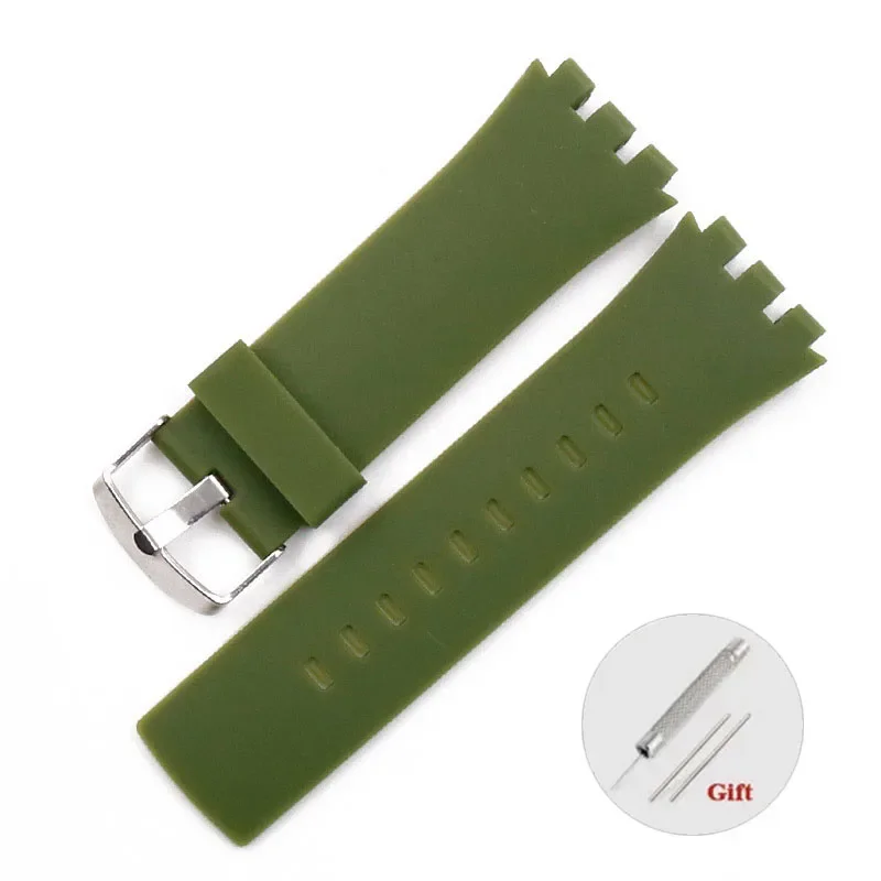 Silicone Sport Watch Strap - 24mm Replacement Wristband