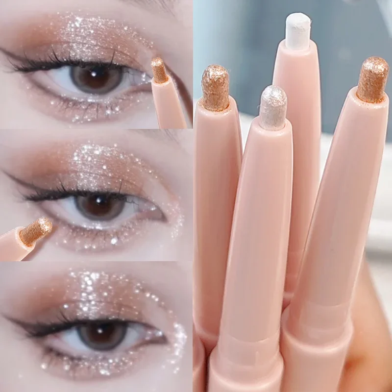 

Shiny Glitter Lying Silkworm Pencil Diamond Highlighter Eyeliner Eyeshadow Pen Long-lasting Waterproof Outline Pen Korean Makeup