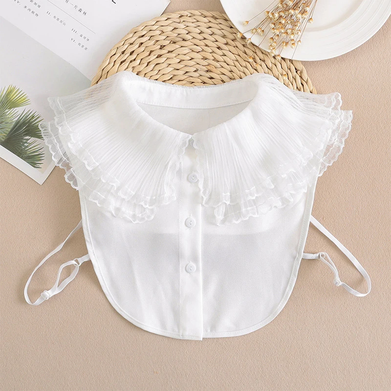 

Korean Lapel Shirt Detachable Collar for Women Removable Half Shirt Blouse Fake Collar Decorative Sweater Neck Ties False Collar