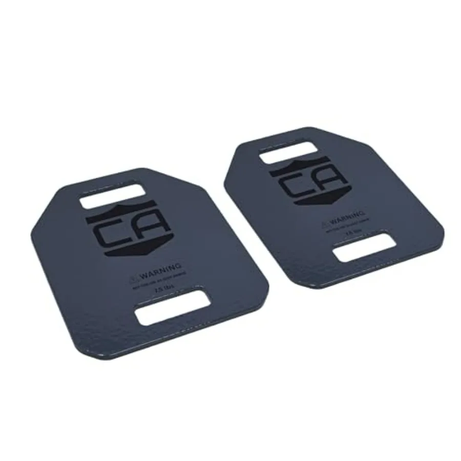 15.0LBS(7.5LBS X 2) Caliber Armor Fitness Weights - USA-Made Steel Plates for Tactical Weighted Vests, Ruck Vest, Running Gear,