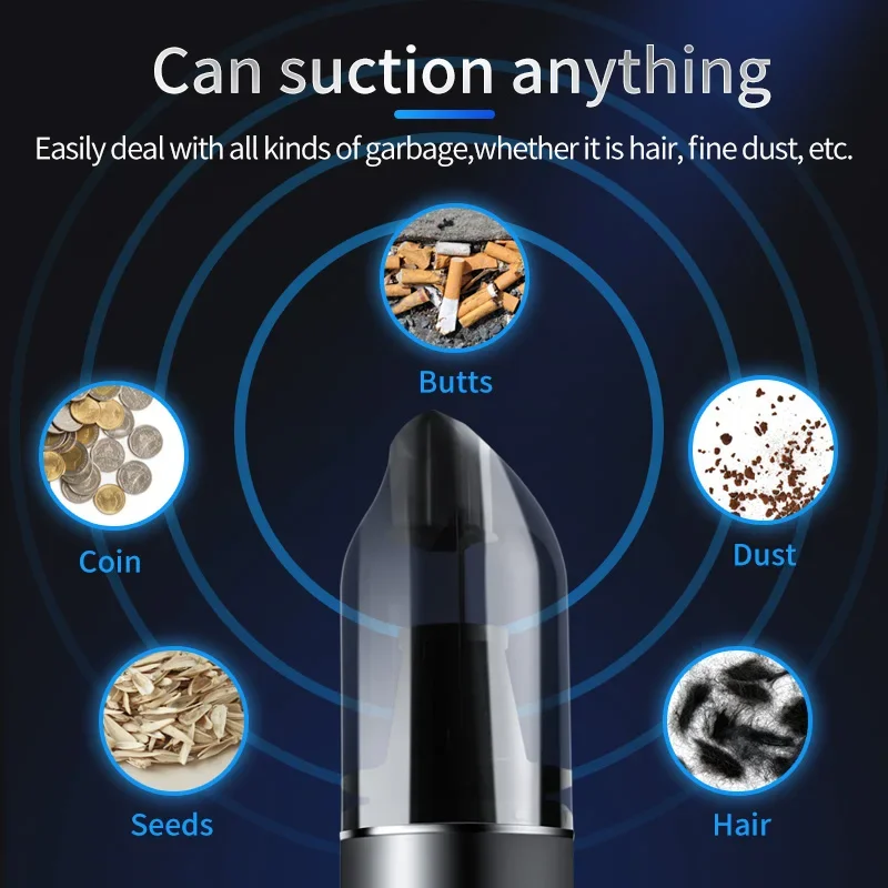 Wireless Car Vacuum High Suction Handheld Portable