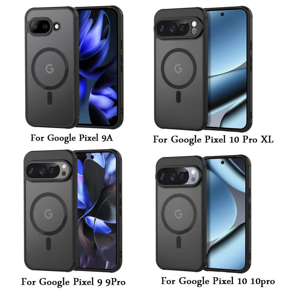 Matte Translucent Magnetic Shockproof Case with Magsafe Wireless Charging Compatibility